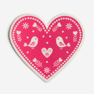 Love Birds Heart Sticker